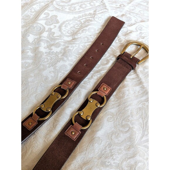 Michael Kors Genuine Leather Belt with Solid Brass hardware XL Vintage 90s main image 10